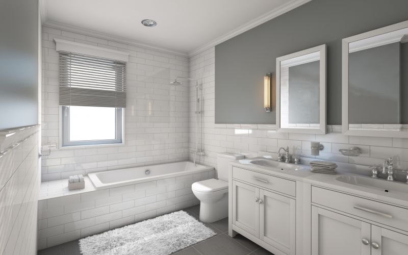 Spacious Bathroom with Dual Sinks